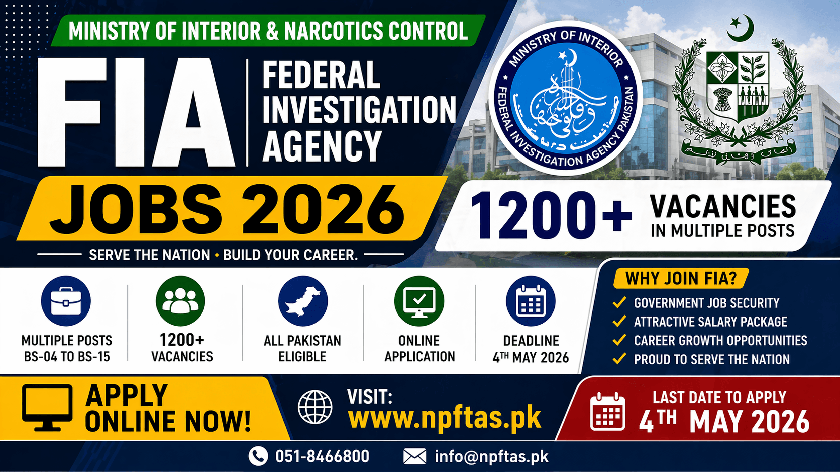FIA Jobs 2026 Online Apply