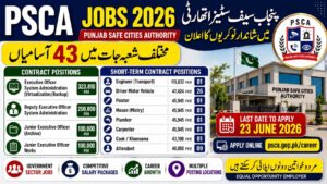 PSCA Jobs 2026 Apply Online Punjab Safe Cities Authority Jobs
