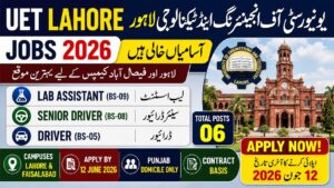 UET Lahore Jobs 2026 Apply Online